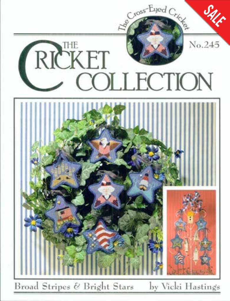 Cricket Collection Broad Stripes & Bright Stars 245 patriotic cross stitch pattern