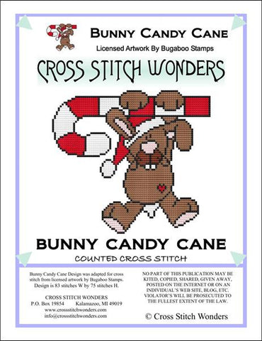 Cross Stitch Wonders Carolyn Manning Bunny Candy Cane Critter Christmas Cross stitch pattern