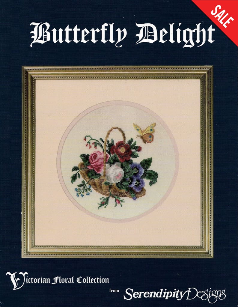 Serendipity Designs Butterfly Delights flower cross stitch pattern