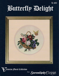 Serendipity Designs Butterfly Delights flower cross stitch pattern