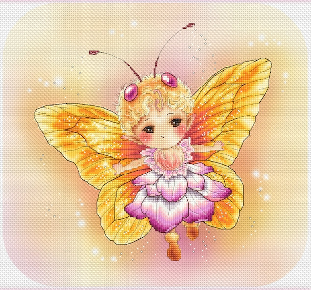 lena Lawson Butterfly Yellow Sprite cross stitch pattern