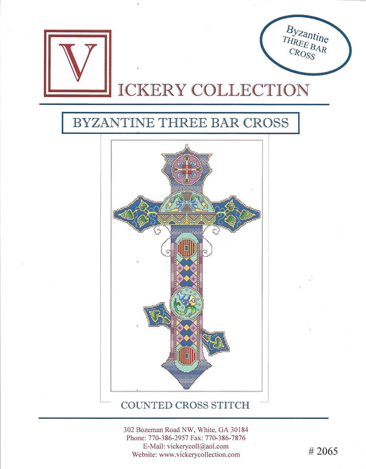 Vickery Collection Byzantine Three Bar Cross cross stitch pattern