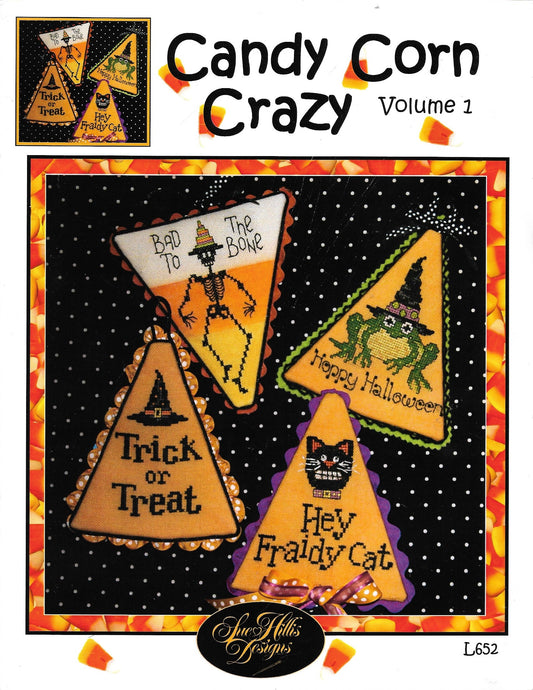 Sue Hillis Candy Corn Crazy 1 halloween cross stitch patern