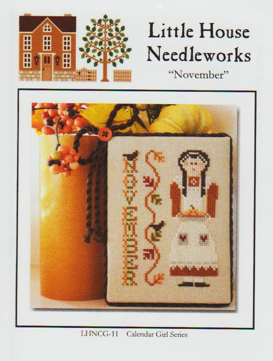 Little House Needleworks Calendar Girl - November LHNCG-11 cross stitch pattern