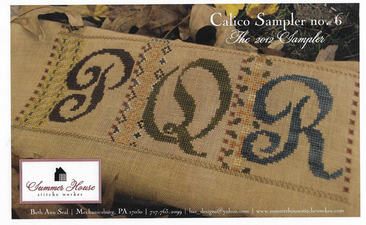 Summer House Calico Sampler no. 6 cross stitch pattern