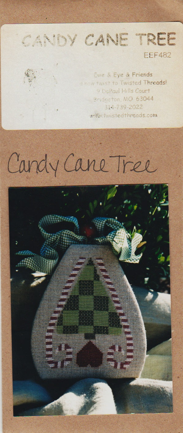 Ewe & Eye Candy Cane Tree EFF482 christmas cross stitch pattern