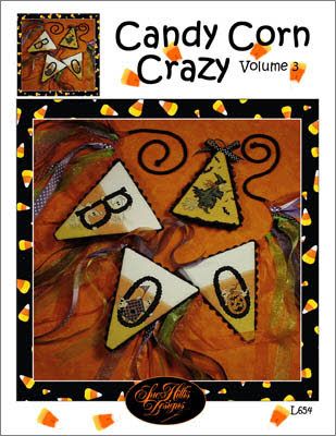 Sue Hillis Candy Corn Crazy 3 halloween cross stitch pattern
