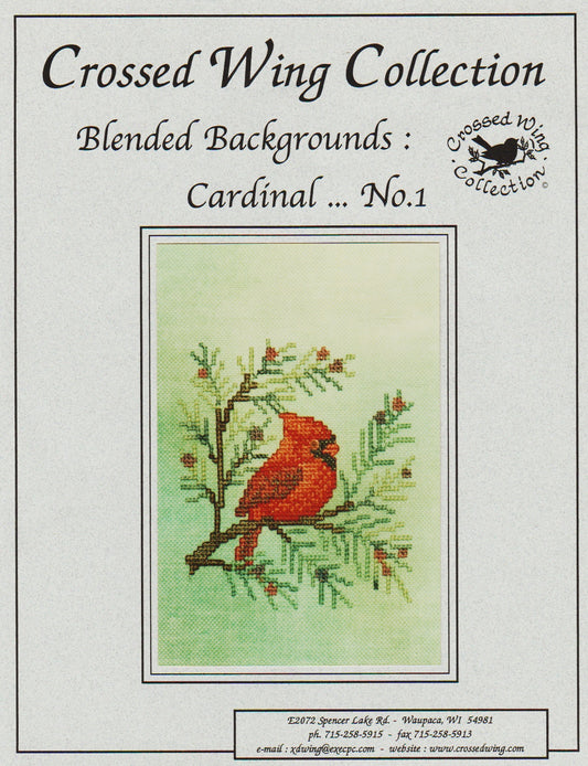Crossed Wing Collection Cardinal no. 1 cross stitch bird pattern