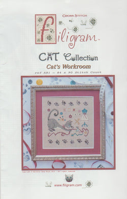 Filigram Cat's Workroom cross stitch pattern