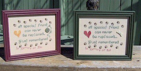 Designs by Lisa Cat and Dog Memorials DBL-C68 cross stitch pattern