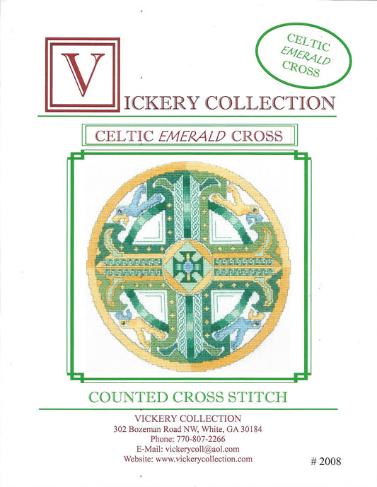 Vickery Collection Celtic Emerald Cross 2008 crosss titch pattern