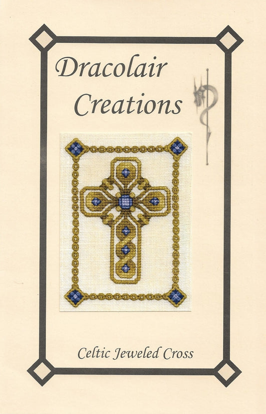 Dracolair Creations Celtic Jeweled Cross cross stitch pattern