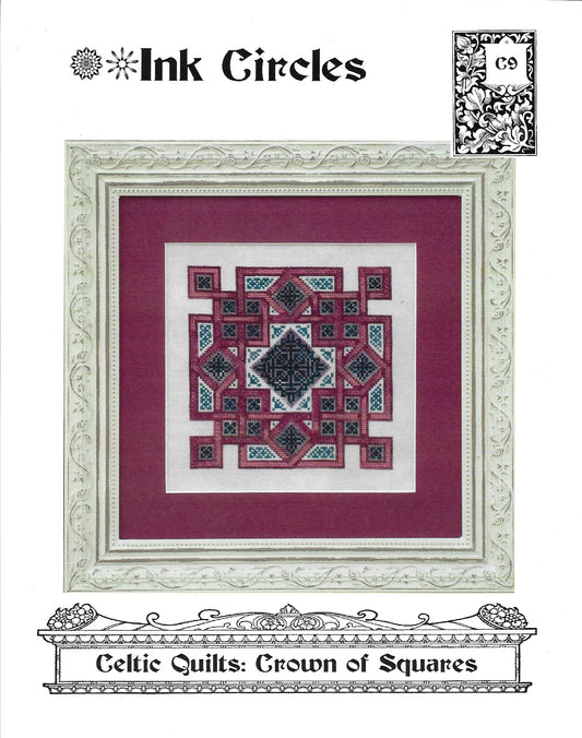 Ink Circles Celtic Quilts: Crown of Squares C9 cross stitch pattern
