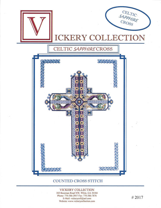 Vickery Collection Celtic Sapphire Cross 2017 cross stitch pattern