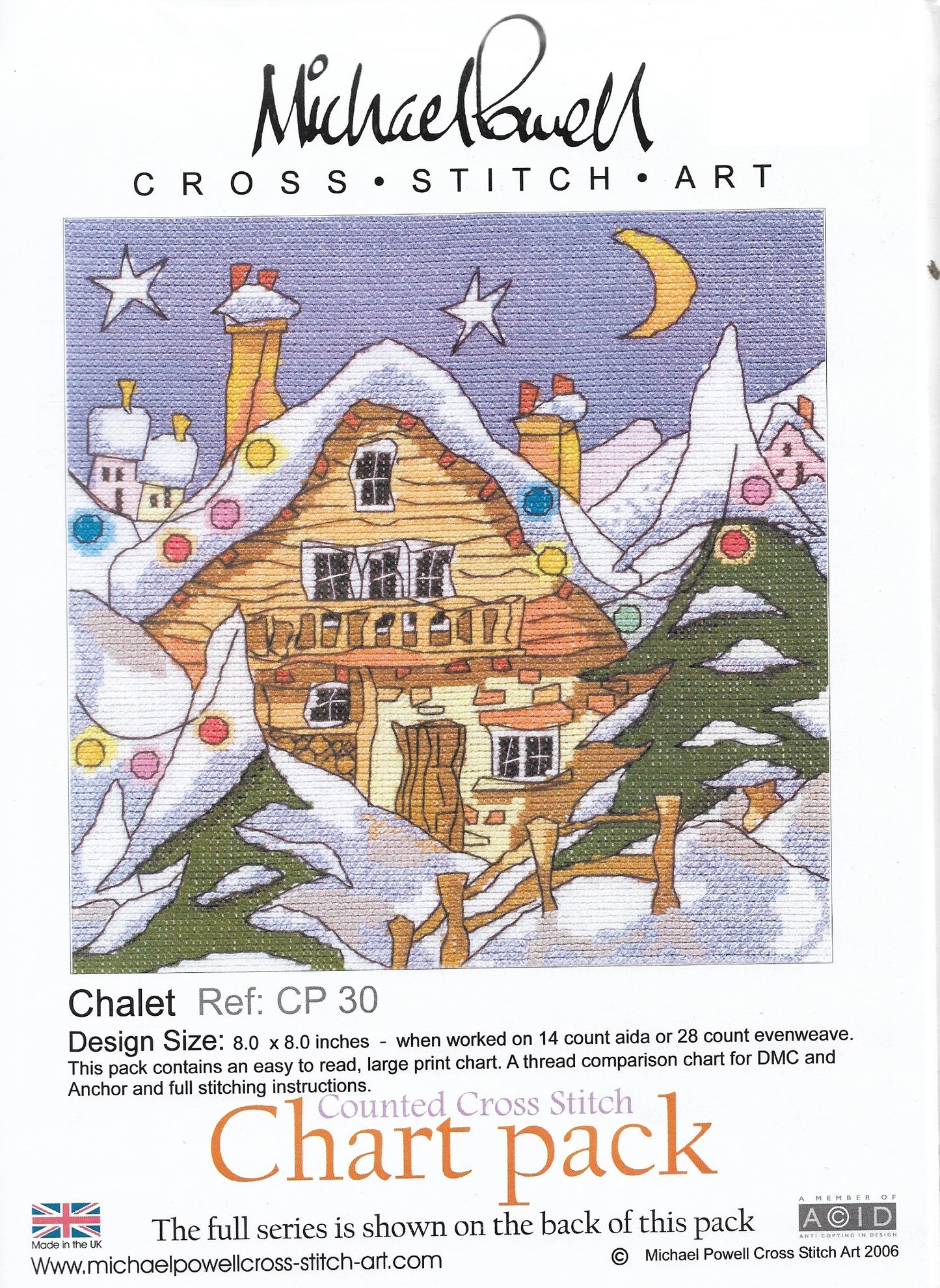 Michael Powell Chalet CP30 cross stitch pattern