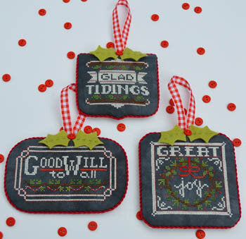 Hands On Design Chalkboard Ornaments - Christmas Collection Part 2 cross stitch pattern