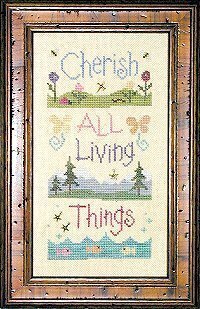 Lizzie Kate Cherish All Living Things cross stitch pattern