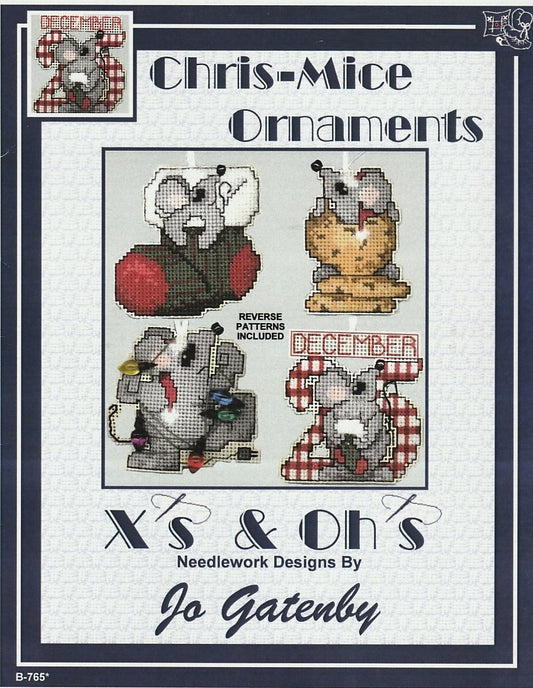 X's & Oh's Chris-Mice Ornaments B-765 cross stitch pattern
