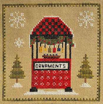 Pickle Barrel Designs Christkindlmarkt Ornament Stand cross stitch pattern