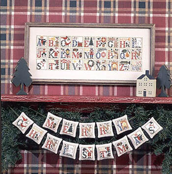 Prairie Schooler Christmas Alphabet  PS64 cross stitch pattern