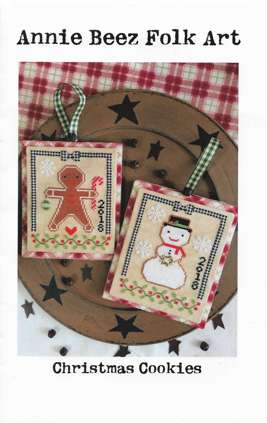 Annie Beez Folk Art Christmas Cookies cross stitch pattern