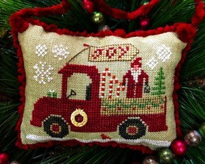 Homespun Elegance Christmas Joy Truck winter cross stitch pattern