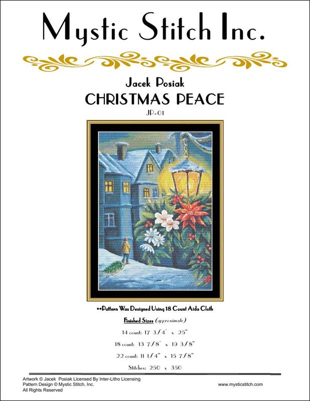 Mystic Stitch Christmas Peace  cross stitch pattern