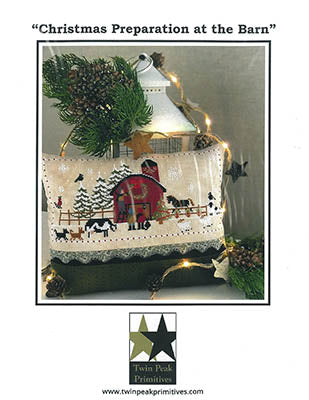 Twin Peak Primitives Christmas Preparation at the Barn cross stitch pattern