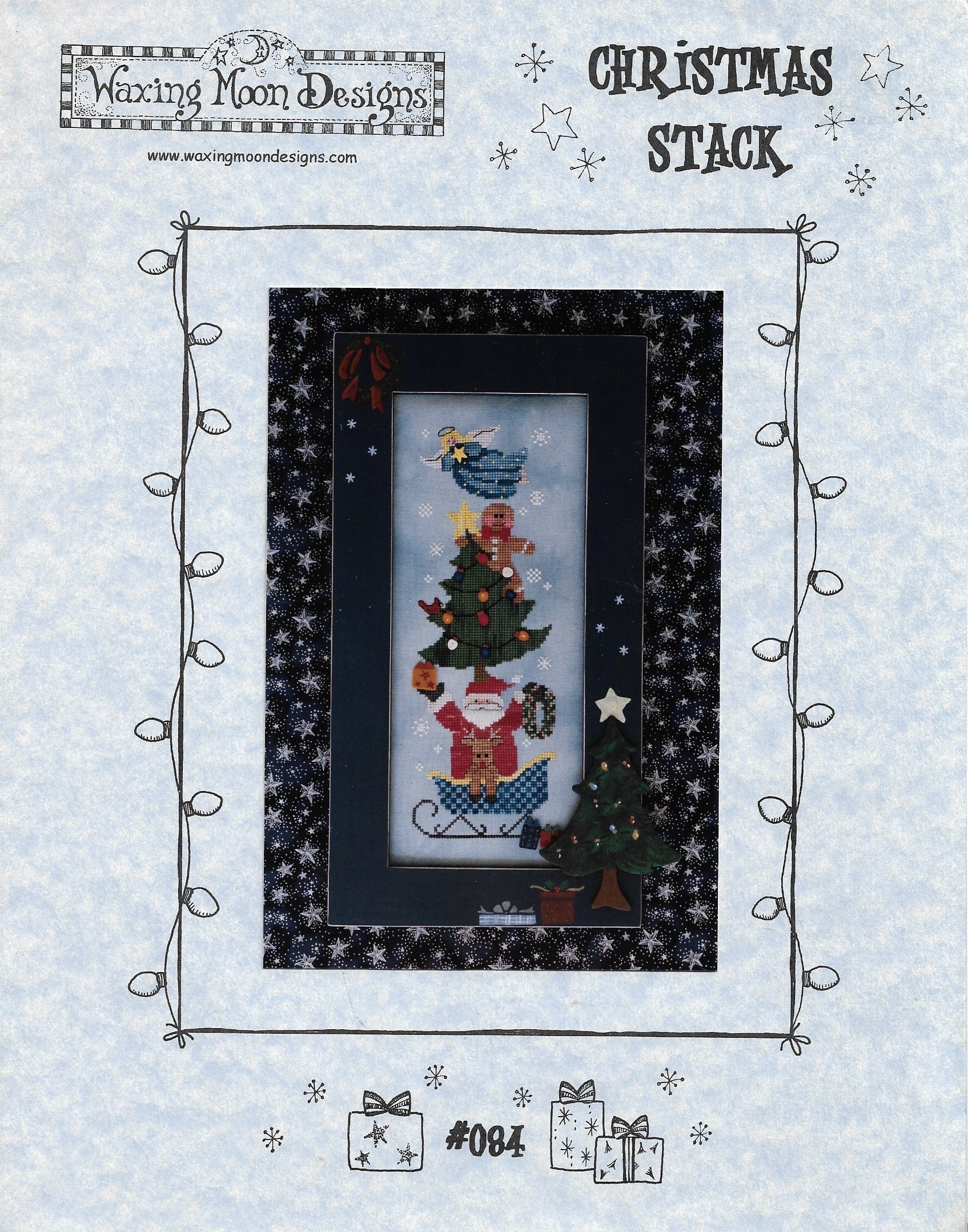 Waxing Moon Christmas Stack 084 christmas cross stitch pattern