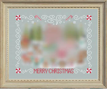Tiny Modernist Christmas Stitch-A-Long Border cross stitch pattern
