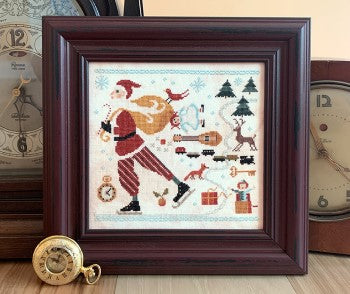 Carriage House Samplings Christmas Time santa cross stitch pattern