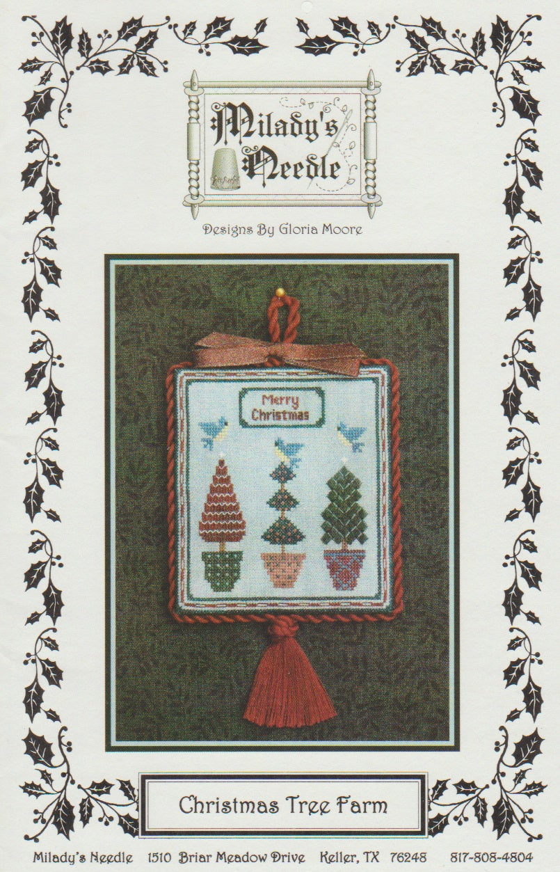 MilLady's needle Christmas Tree Farm cross stitch pattern