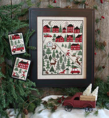 Prairie Schooler Christmas Tree Farm PS198 cross stitch pattern