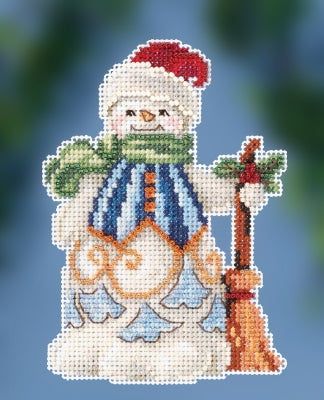 Mill Hill Clean Sweep Snowman JS20-2013 beaded christmas cross stitch kit