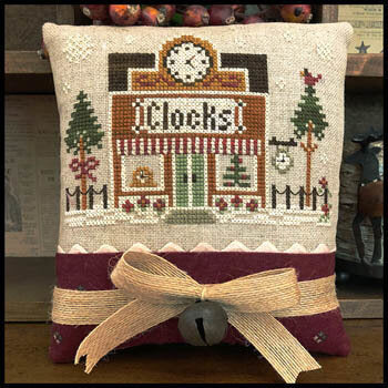 Little House Needleworks Clockmaker christmas hometown holidsay cross stitch pattern