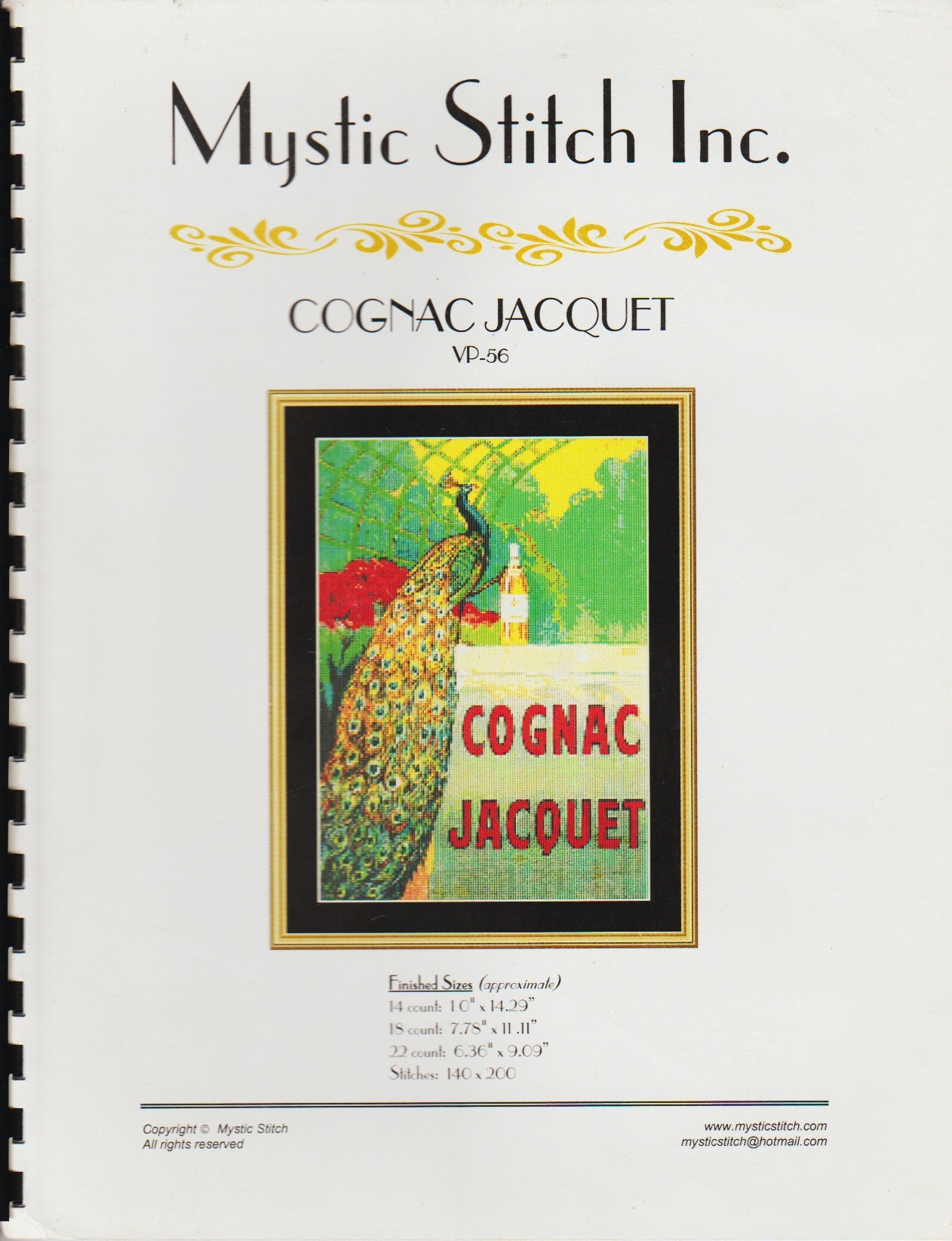 Mystic Stitch Cognac Jacquet VP-56 cross stitch pattern