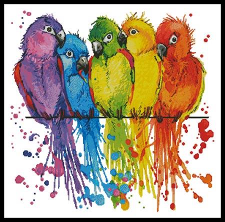 Colorful Birds pattern