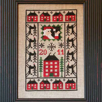 Prairie Schooler Comin' to Town - 2011 Santa cross stitch pattern