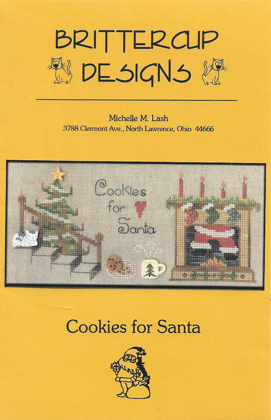 Brittercup Designs Cookies for Santa cross stitch pattern