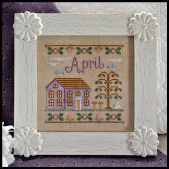 Country Cottage Needleworks  Cottage of the Month April cross stitch pattern