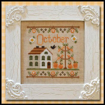 Country Cottage Needleworks  Cottage of the Month October cross stitch pattern