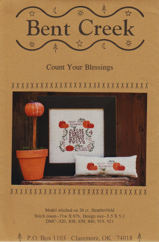 Bent Creek Count Your Blessings cross stitch pattern