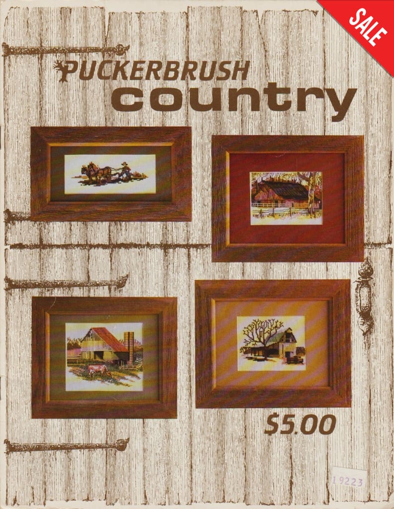 Puckerbrush Country farm barn cross stitch pattern