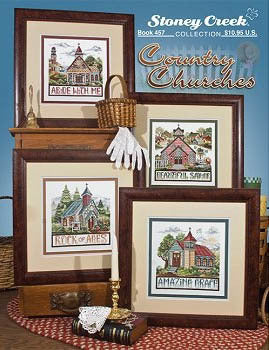 Stoney Creek Country Churches BK457 cross stitch booklet
