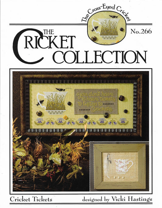 Cricket Collection Cricket Tickets CC266 cross stitch pattern