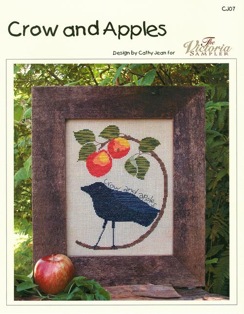 Victoria Sampler Crow and Apples CJ07 cross stitch pattern
