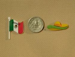 Mexican Flag and Sombrero needle minders