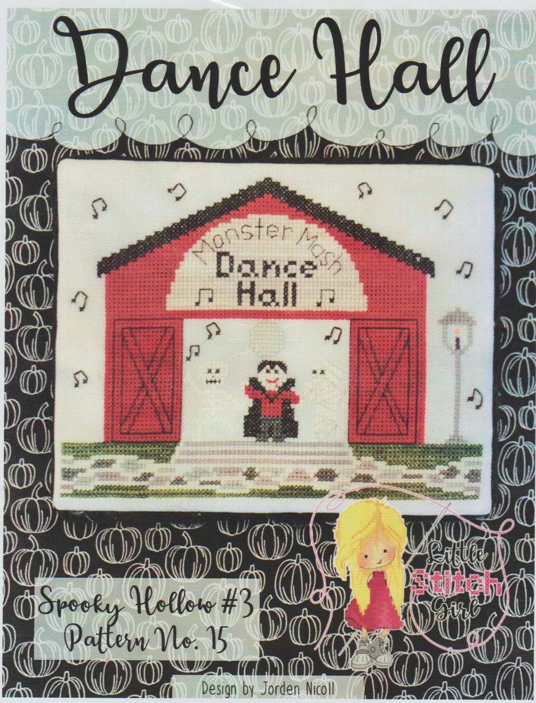 Little Stitch Girl Dance Hall halloween cross stitch pattern
