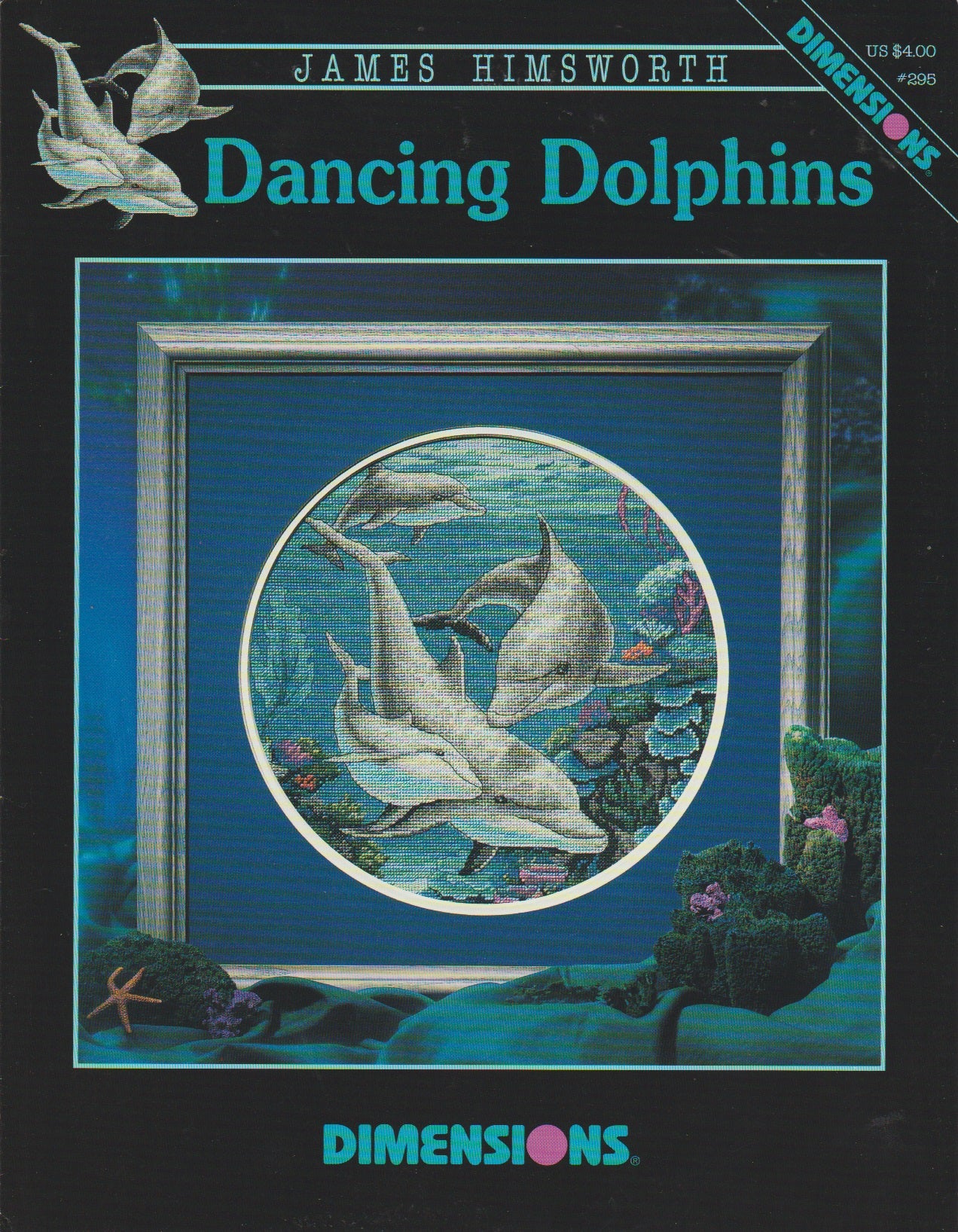 Dimensions Dancing Dolphins 295 cross stitch pattern