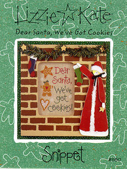 Lizzie Kate Dear Santa, We've Got Cookies S50 christmas cross stitch pattern
